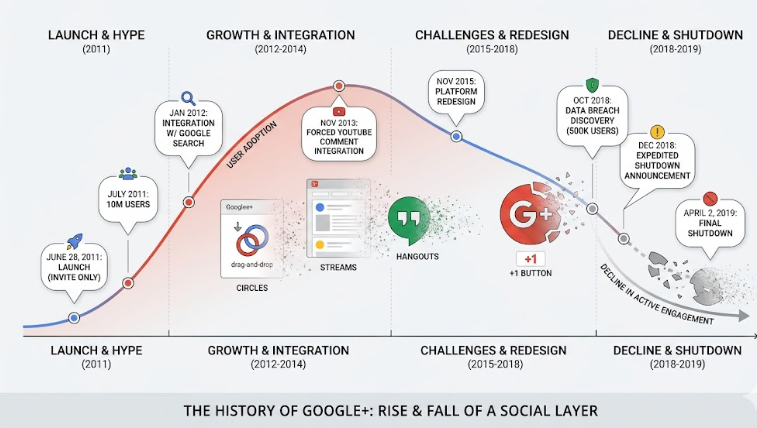 The Rise and Fall of Google Plus